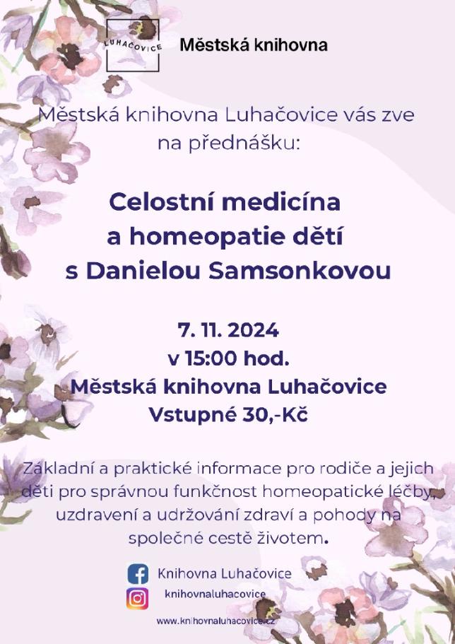 Celostní medicína a homeopatie dětí s Danielou Samsonkovou